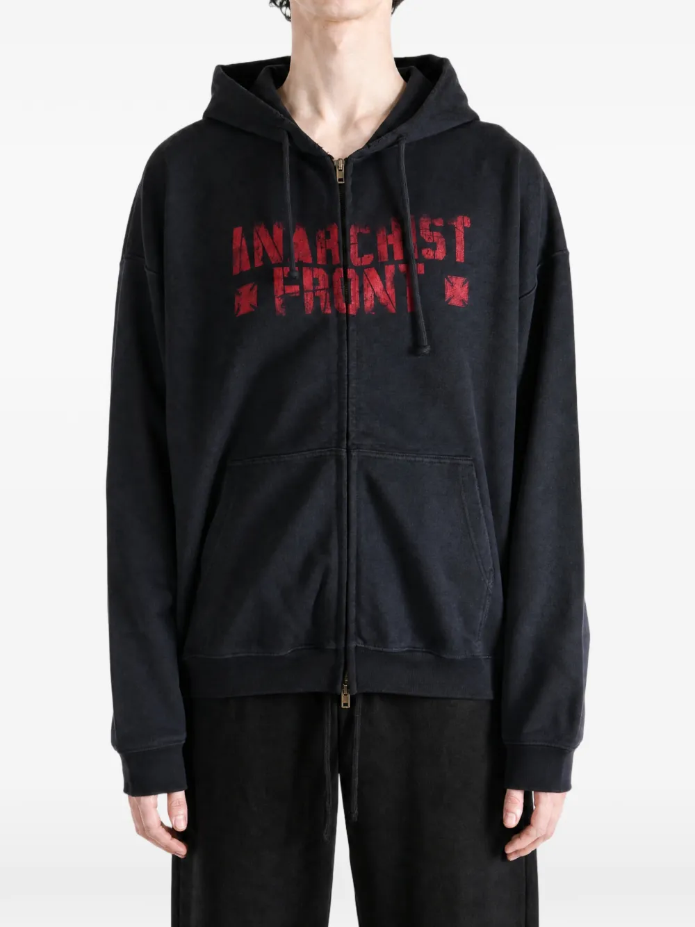 VETEMENTS Hoodie met tekst Zwart