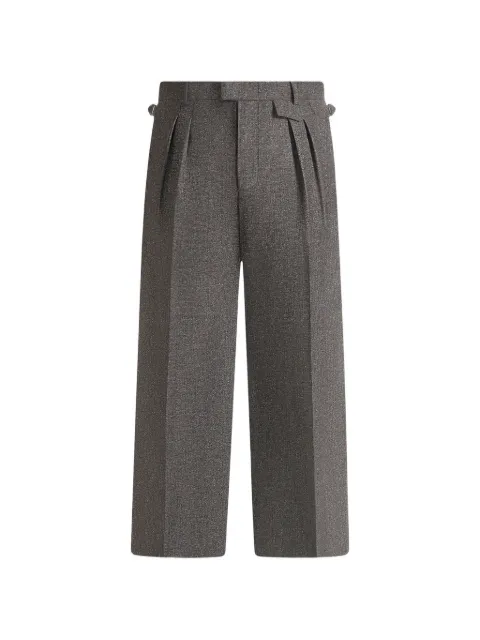 Manière De Voir Pierre in dark grey twin-pleat tailored pants