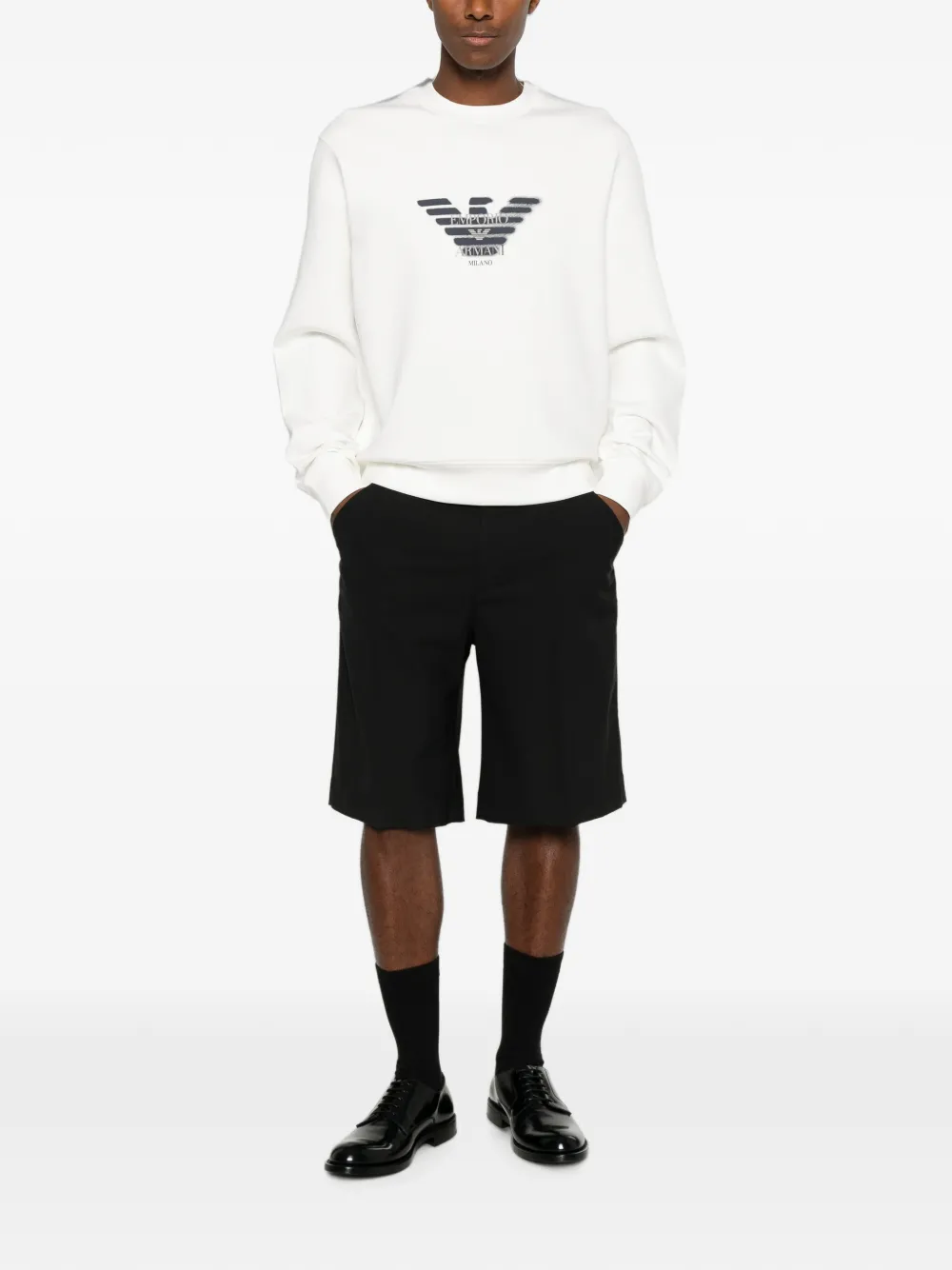 Emporio Armani Sweater met logoprint Wit