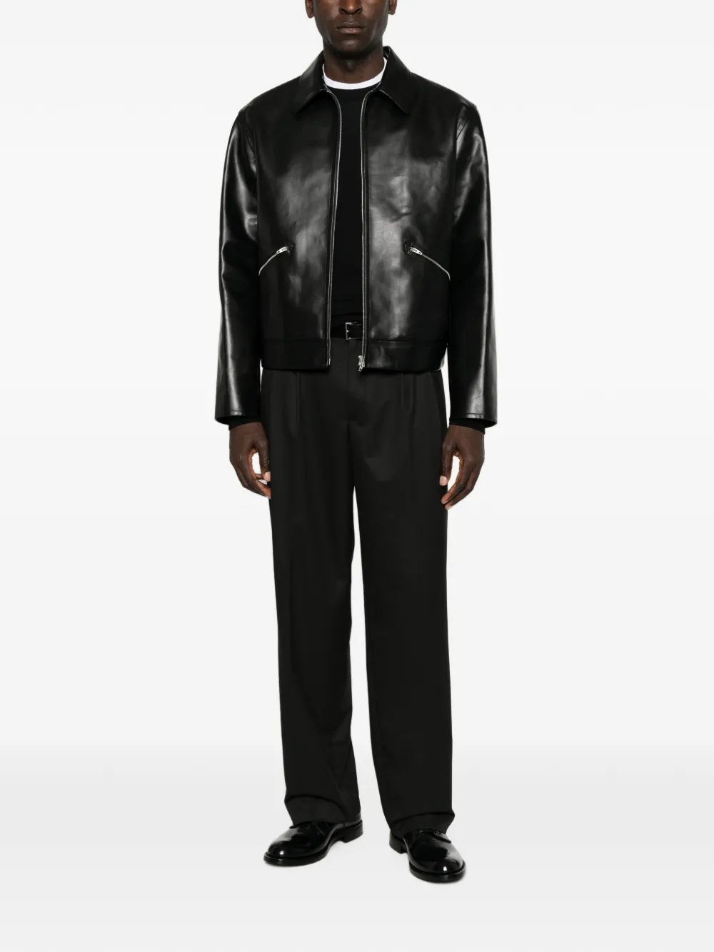 Calvin Klein Straight plooibroek Zwart