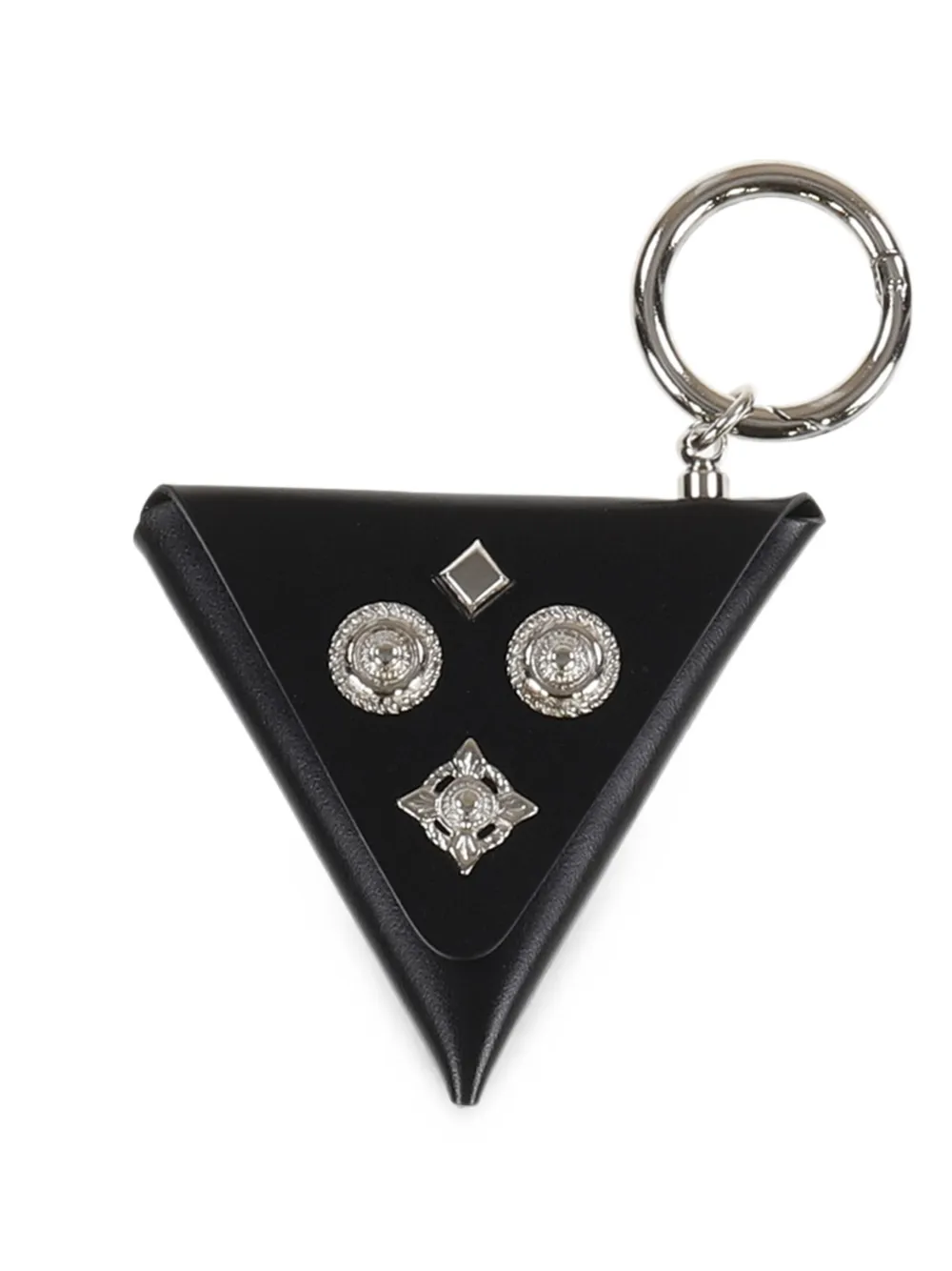 TOGA TOO embellished triangle keyring - Schwarz