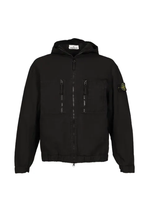 Stone Island logo-patch hooded jacket