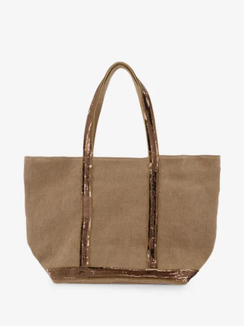 Vanessa Bruno sequin-embellished linen tote bag