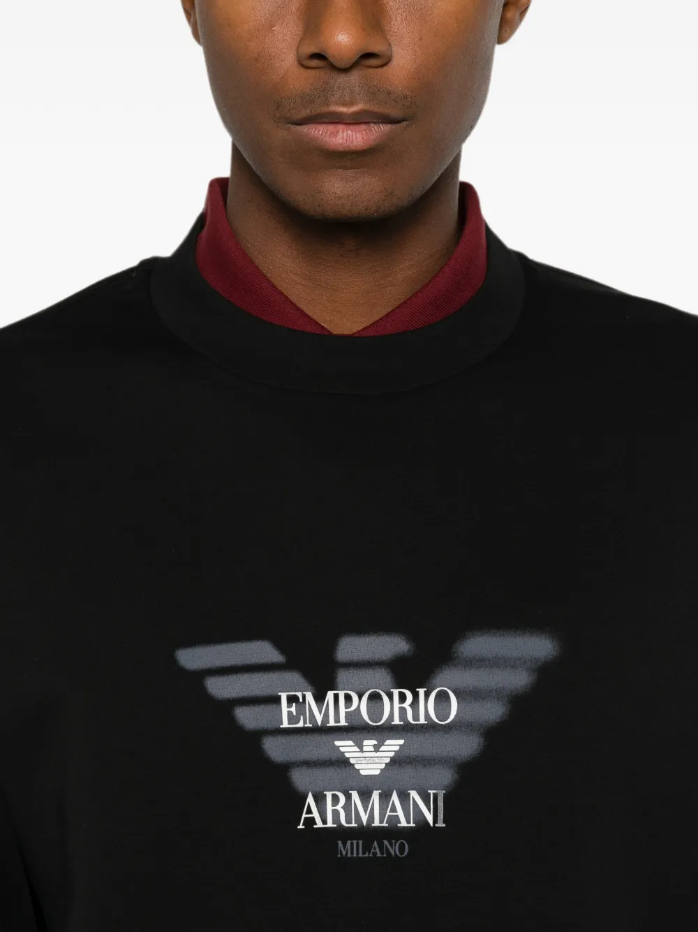 Emporio Armani Sweater met logoprint Zwart