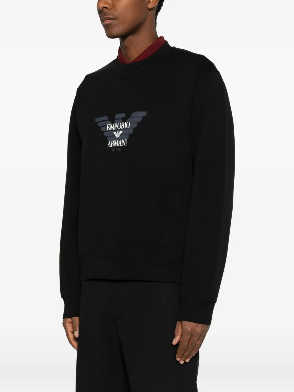 Emporio Armani Sweater met logoprint Zwart