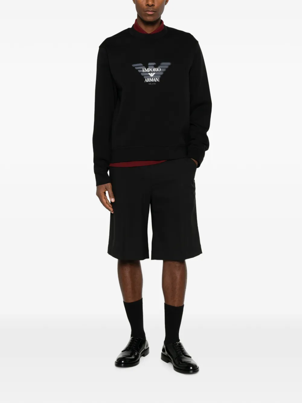 Emporio Armani Sweater met logoprint Zwart