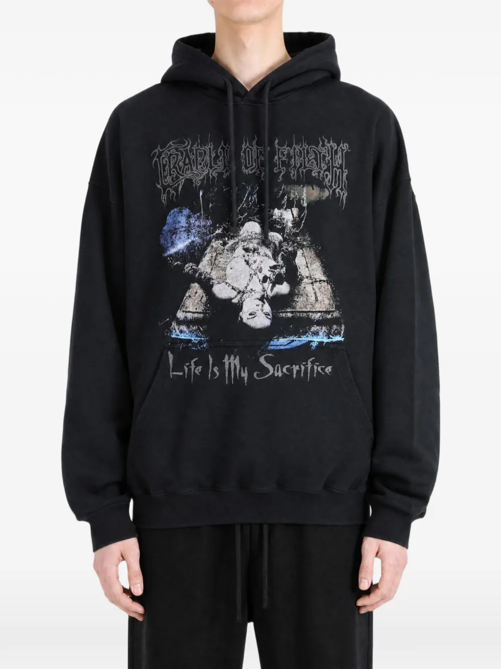 VETEMENTS Hoodie met print Zwart