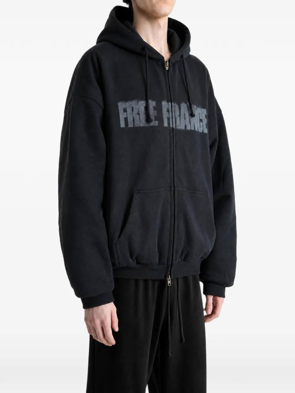 VETEMENTS Hoodie met grafische print Zwart