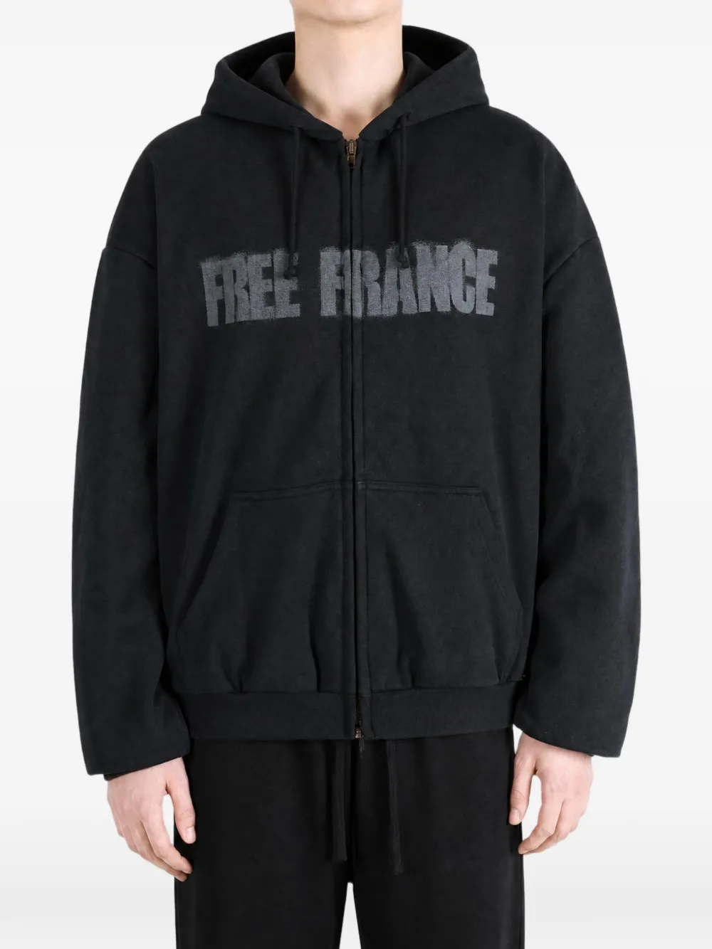 VETEMENTS Hoodie met grafische print Zwart