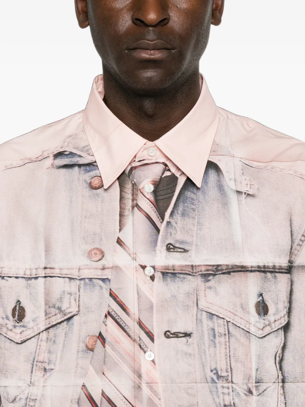 Acne Studios Printed Button-up Shirt in Pink, view 5