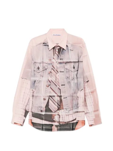 Acne Studios trompe l'oeil-print shirt