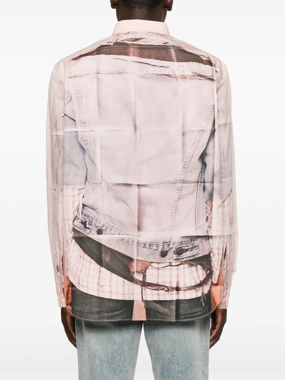Acne Studios Printed Button-up Shirt in Pink, view 4