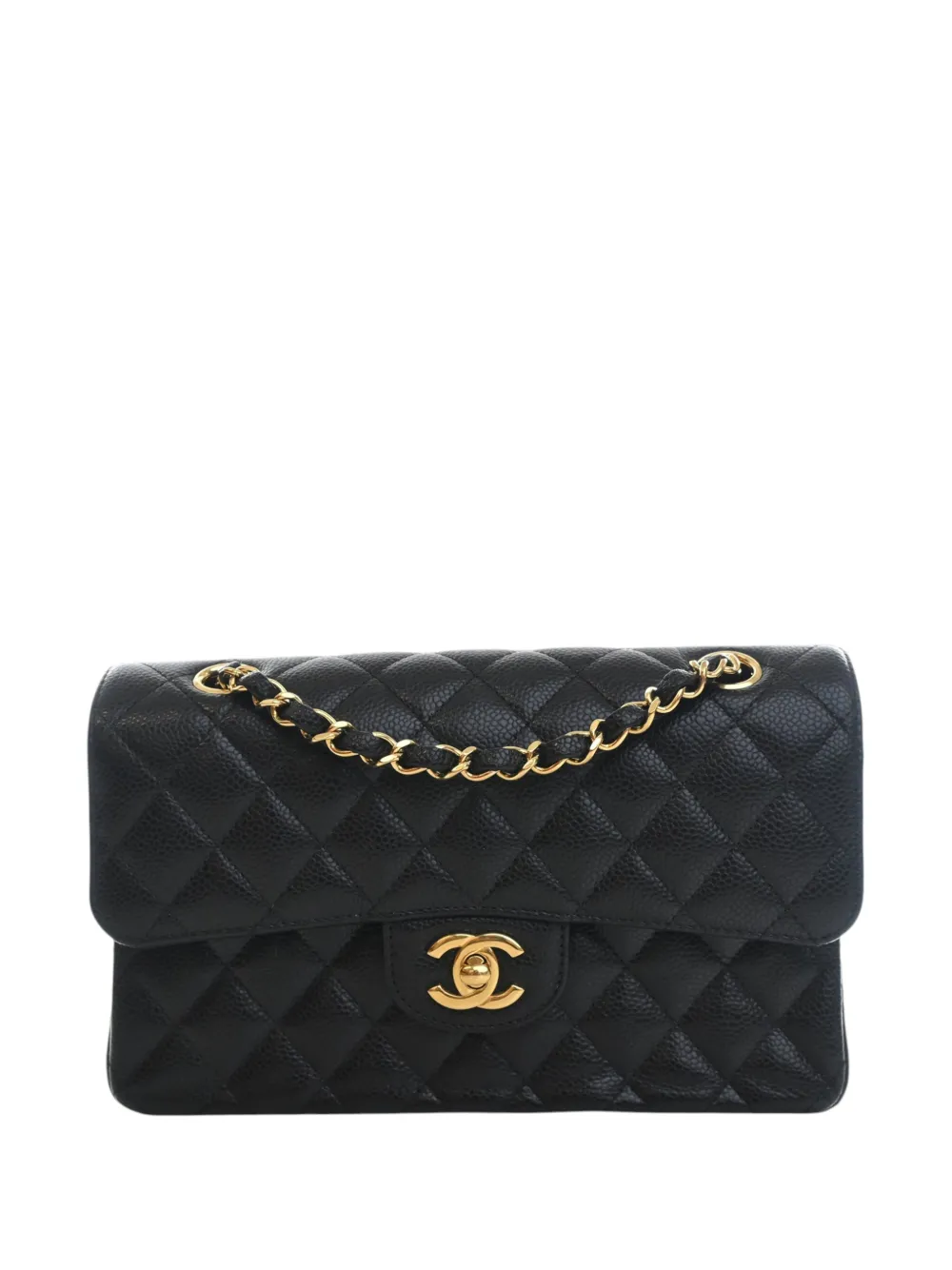 CHANEL Pre-Owned 2021-2026 Small Classic Caviar Double Flap shoulder bag - Nero