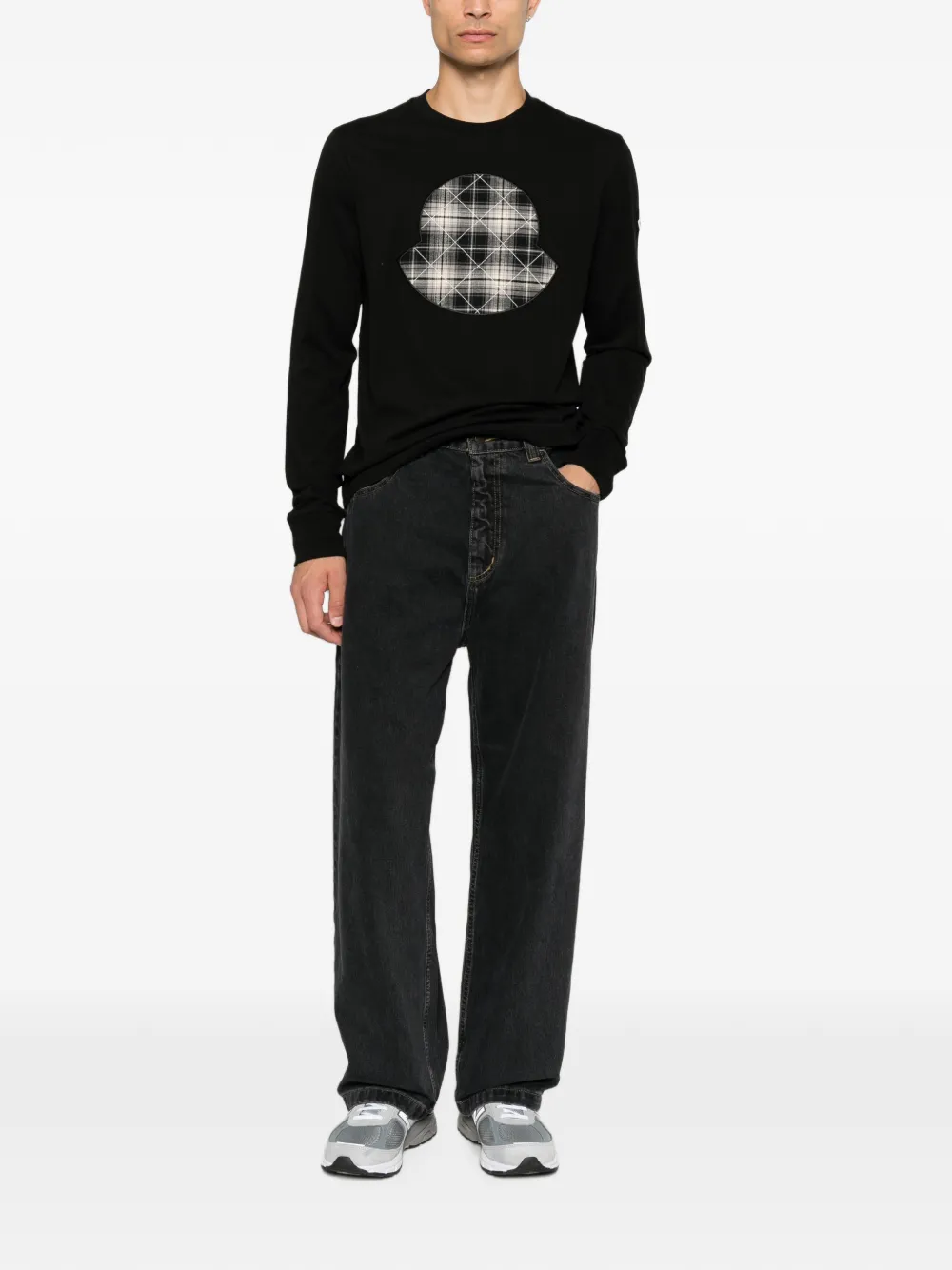 Moncler T-shirt met logopatch Zwart