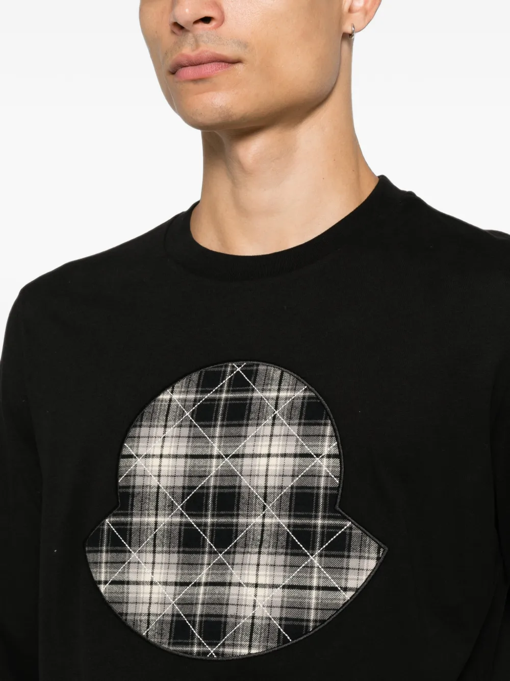 Moncler T-shirt met logopatch Zwart
