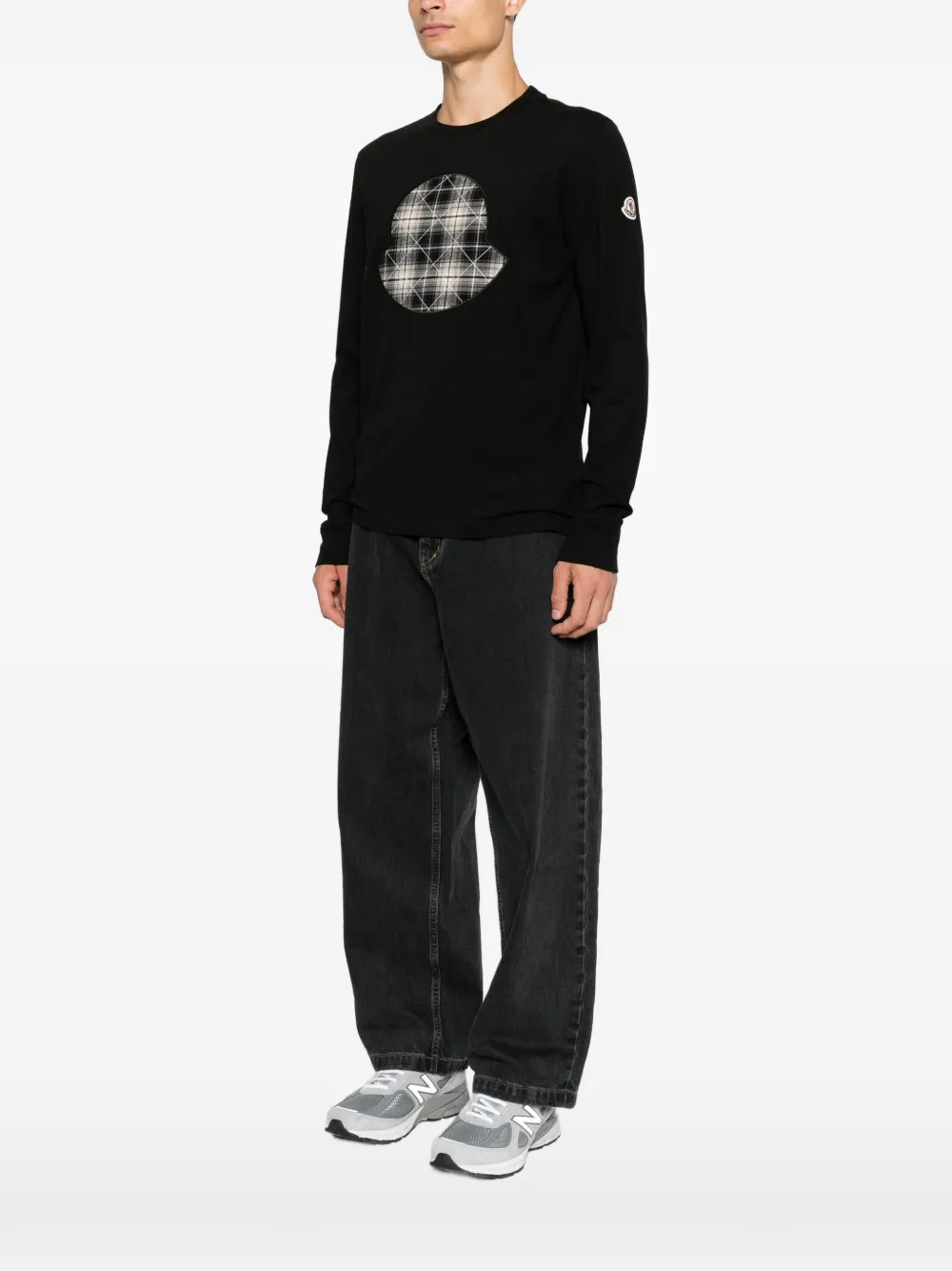 Moncler T-shirt met logopatch Zwart