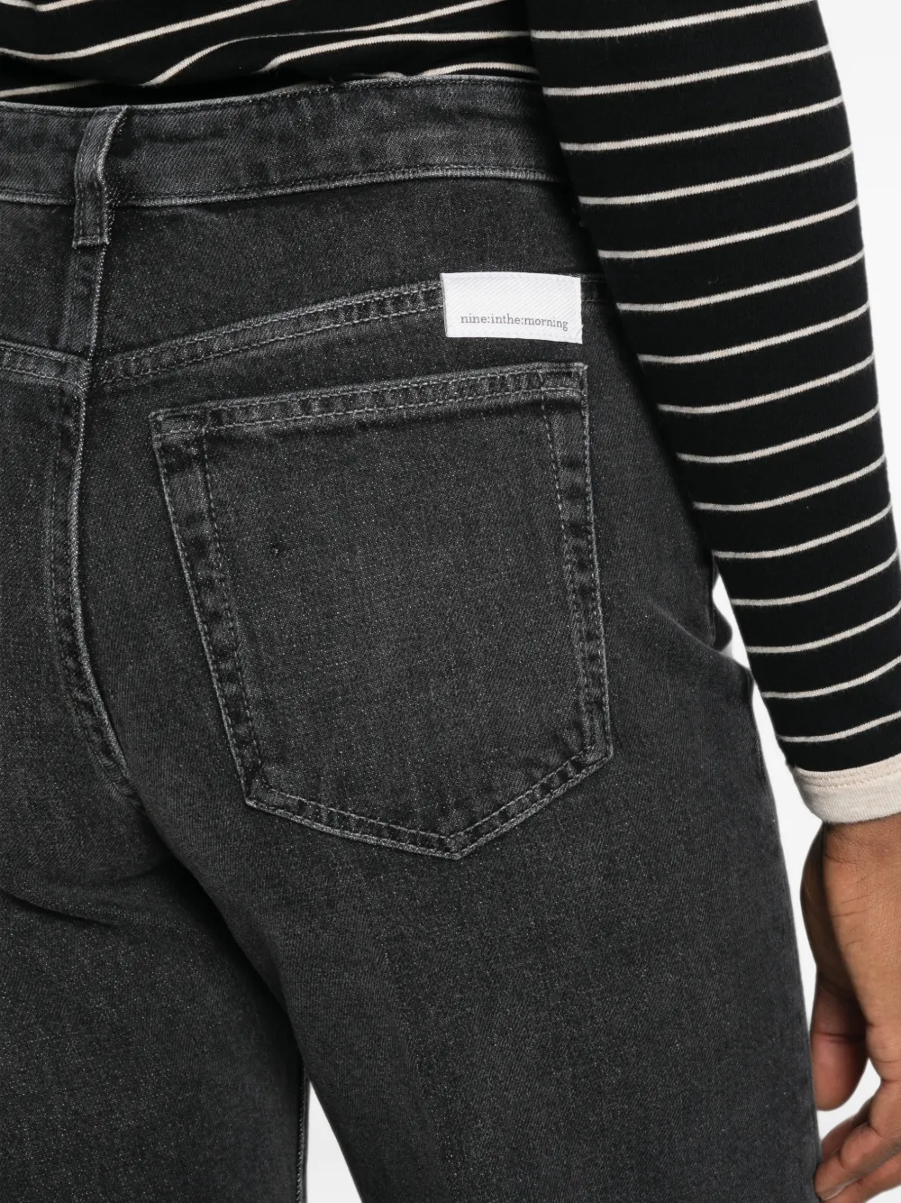 Nine In The Morning Jeans met wijde pijpen Grijs