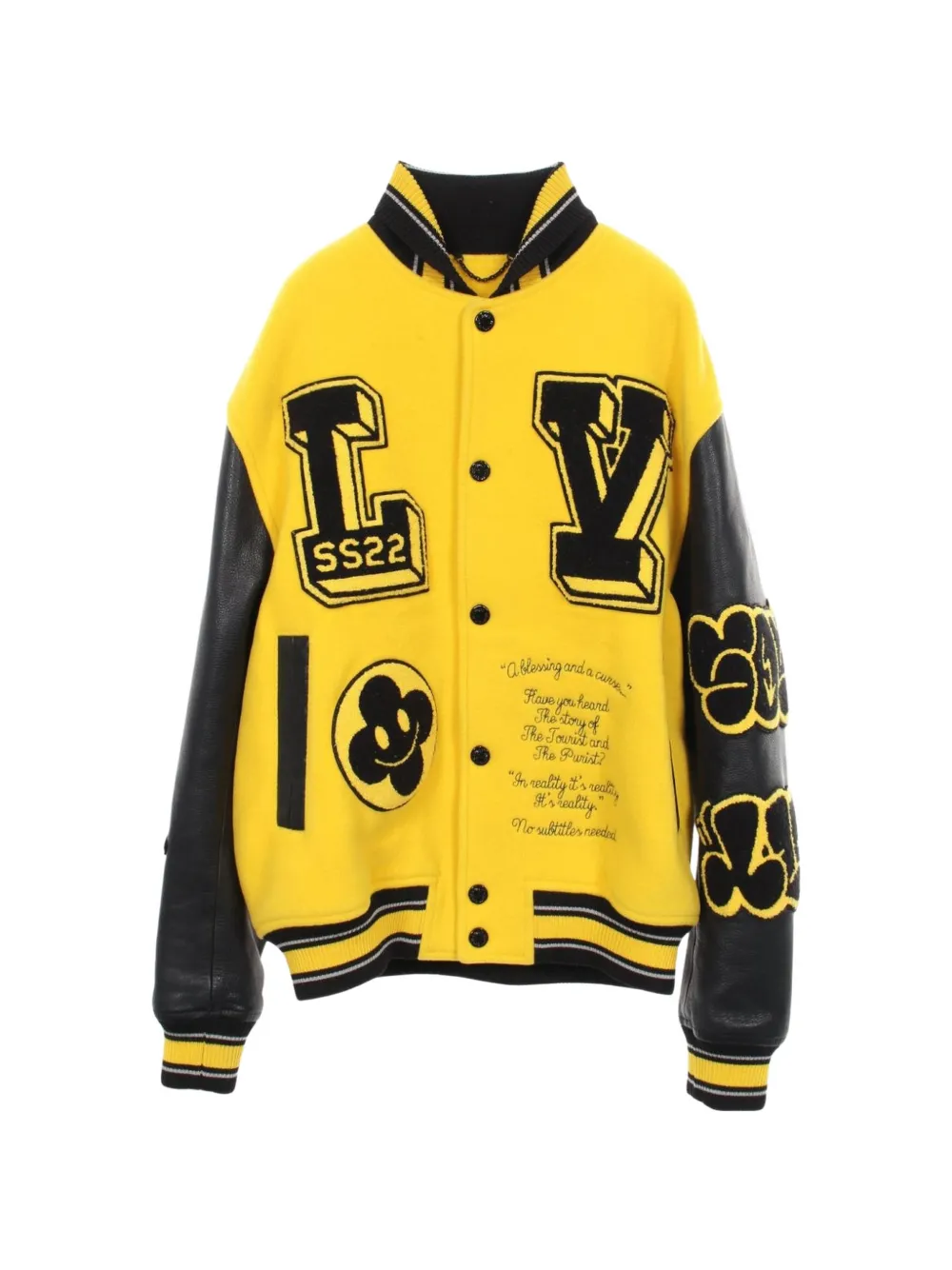 Louis Vuitton Pre-Owned 2010s Amen Break varsity bomber jacket - Gelb