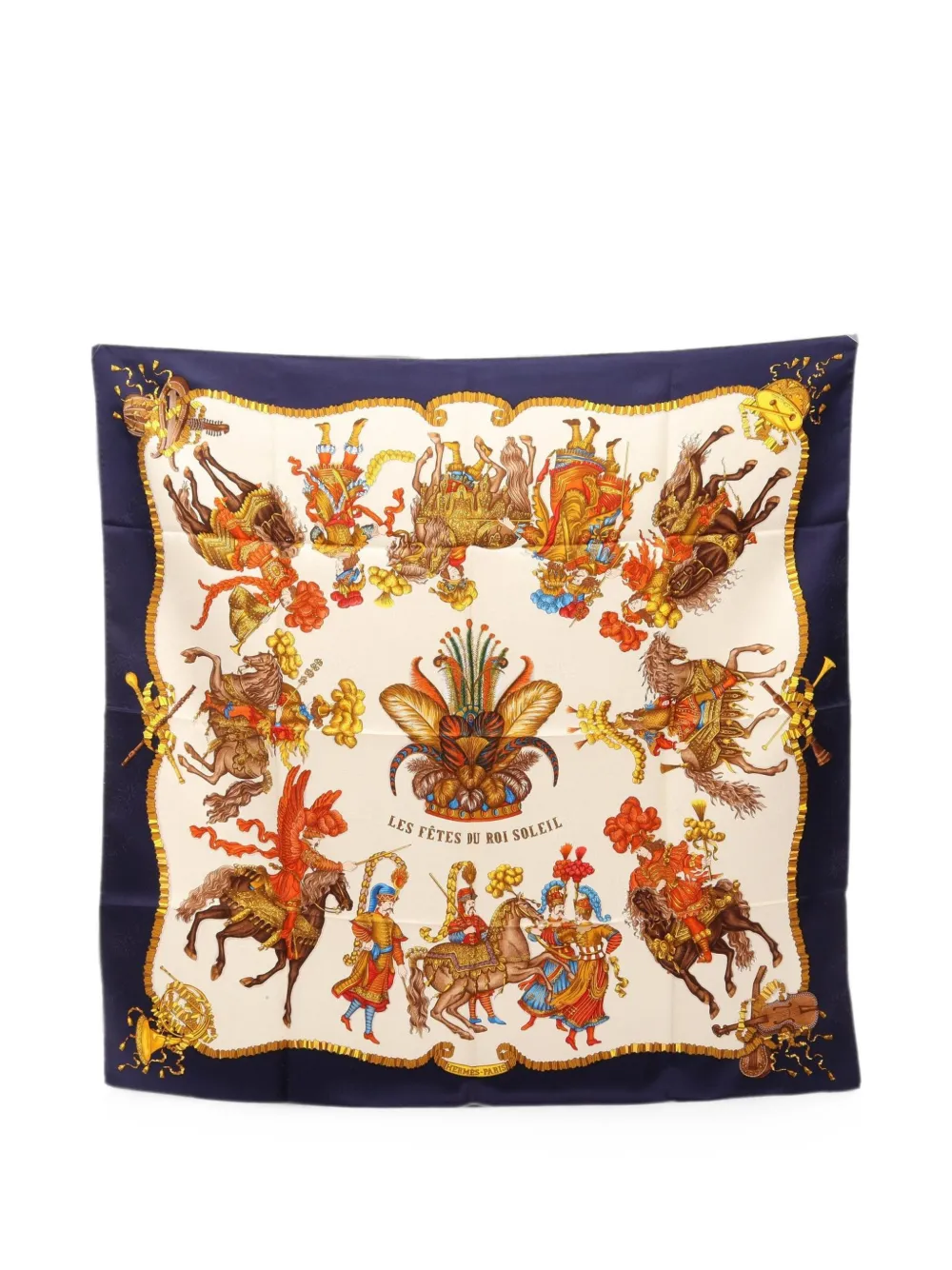Hermès Pre-Owned 2010s Les Fêtes du Roi Soleil scarf - Nude