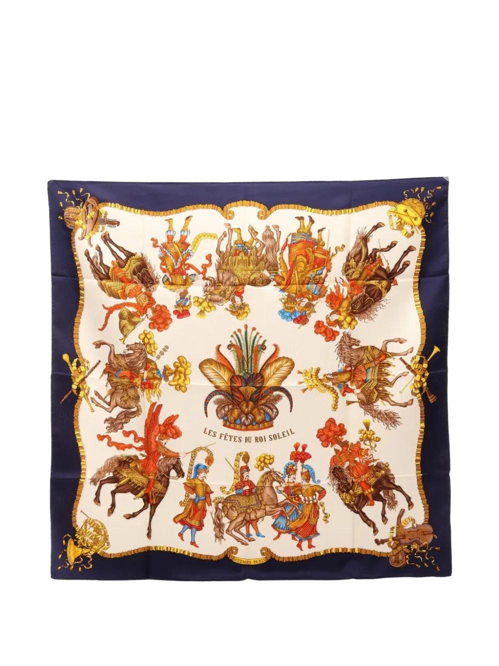 Hermès Pre-Owned 2010s Les Fêtes du Roi Soleil scarf - Toni neutri