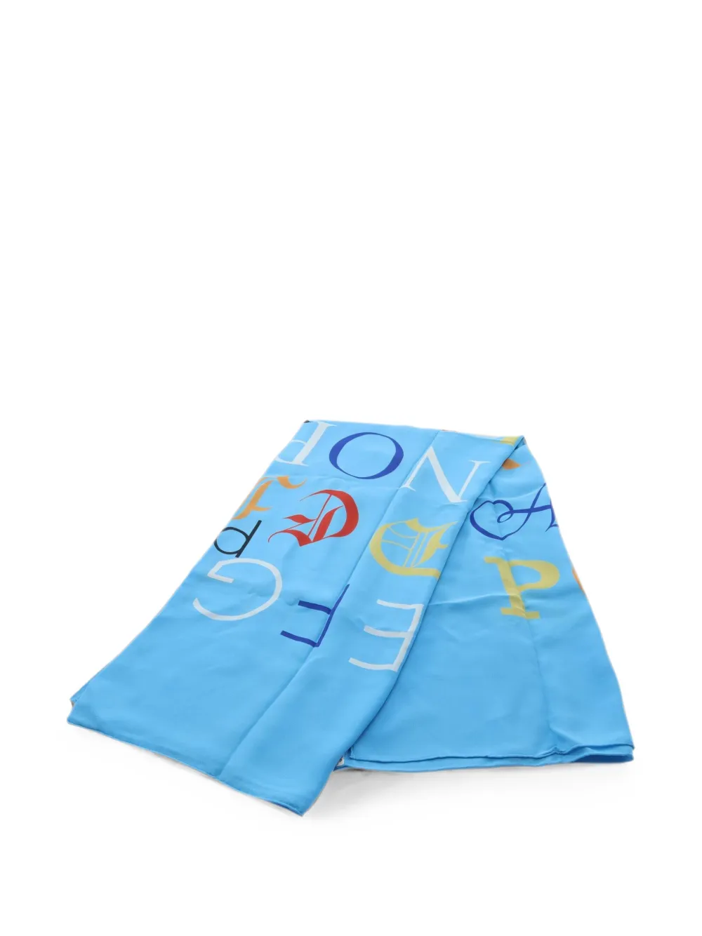 Pre-owned Hermes 2010s A.m.cassandre Silk Scarf In Blue