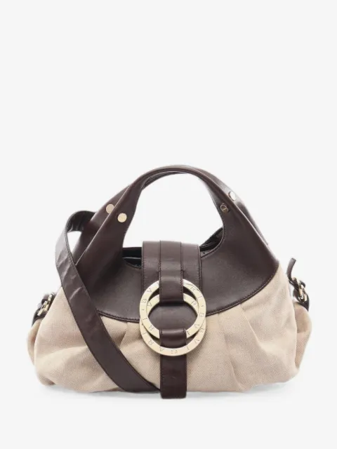 Bvlgari Pre-Owned 2000s Chandra leather-trim tote bag