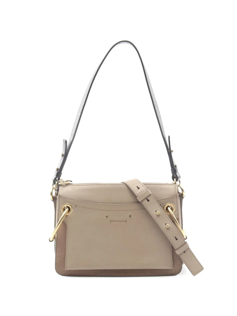 Chloé Pre-Owned 2000s Roy suede shoulder bag - Toni neutri