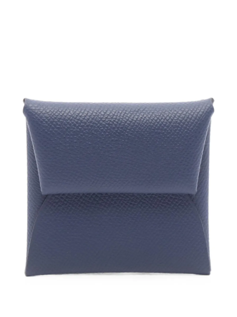 Pre-owned Hermes 2023 Bastia Coin Purse In Blue
