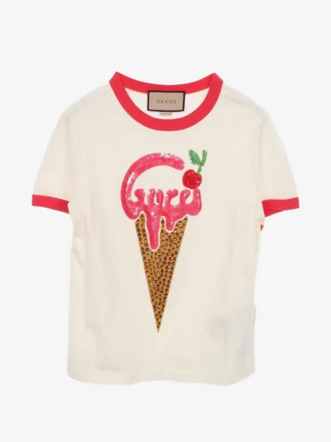 Gucci Pre-Owned camiseta con lentejuelas y motivo helado 2010