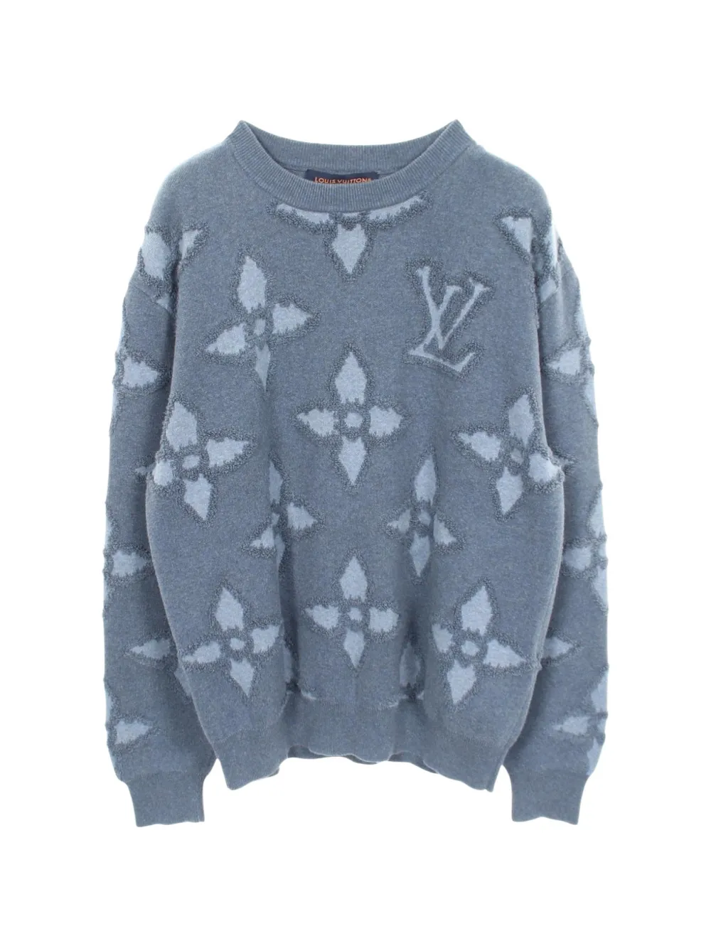 Louis Vuitton Pre-Owned 2010s monogram jacquard sweater - Blau