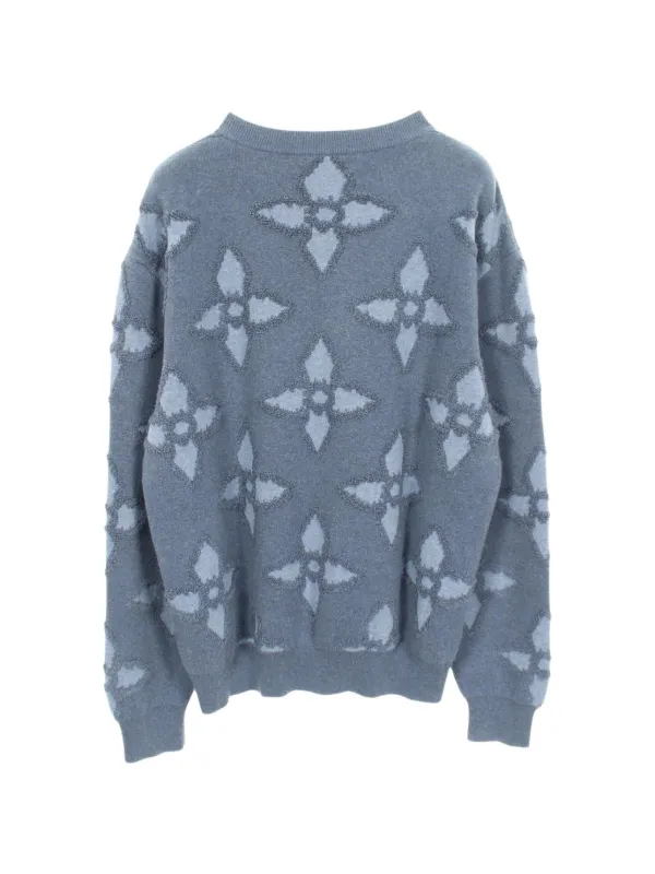 Louis Vuitton Pre-Owned 2010s Monogram Jacquard Sweater | Blue
