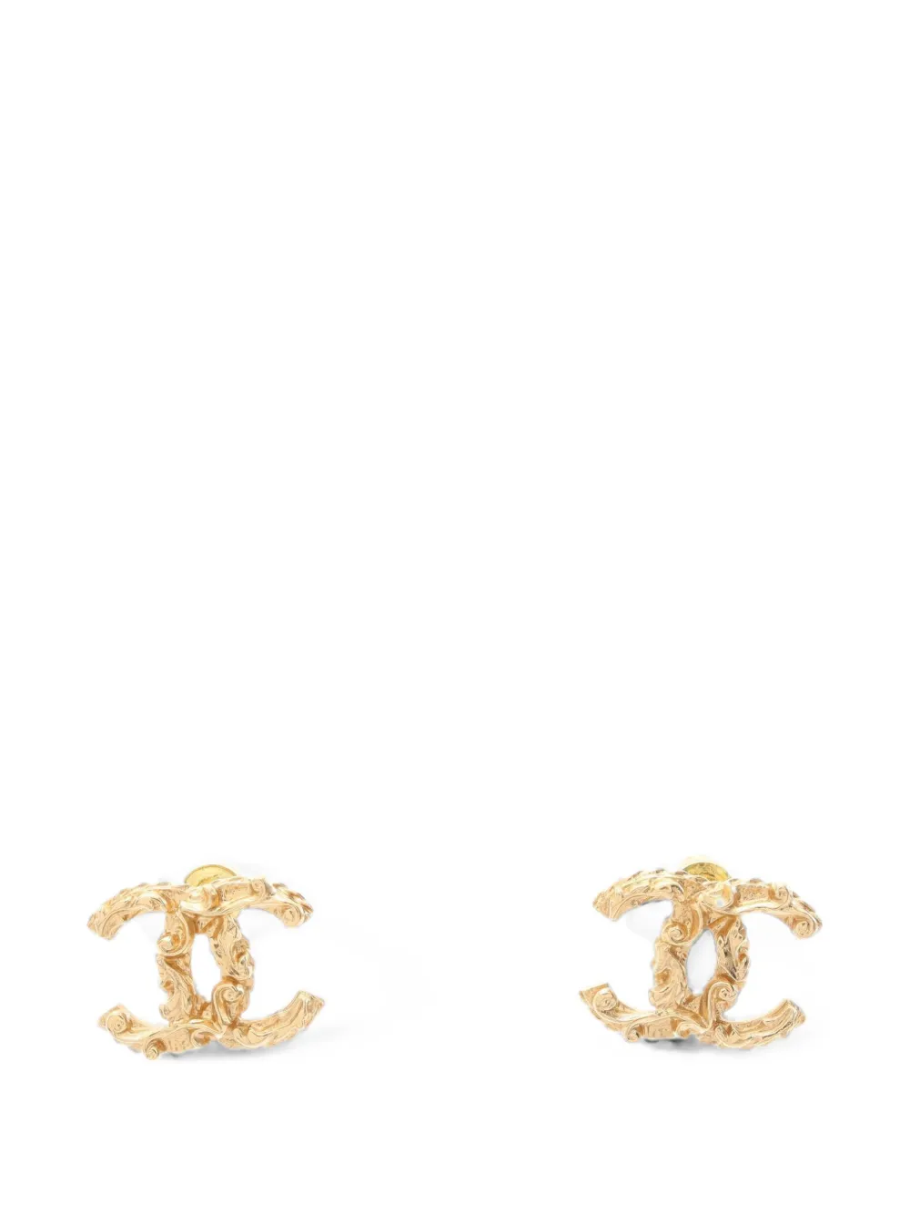 CHANEL Pre-Owned 2024 Coco Mark earrings - Gold