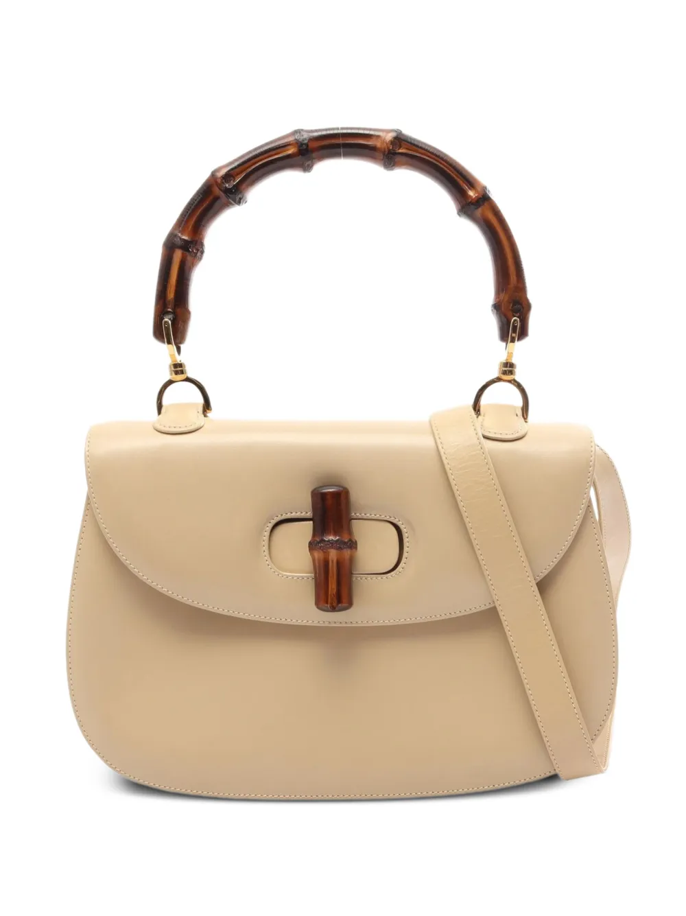 Gucci Pre-Owned 2000s Bamboo turn-lock cross body bag - Toni neutri