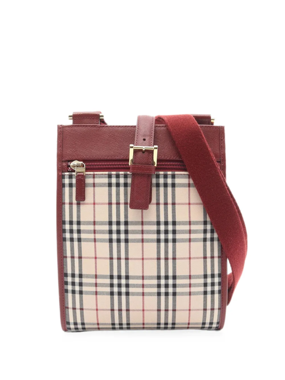 Burberry Pre-Owned 2000s Nova check canvas crossbody bag - Nude