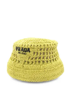Prada Pre-Owned 2010s リナイロン ストライプ バケットハット