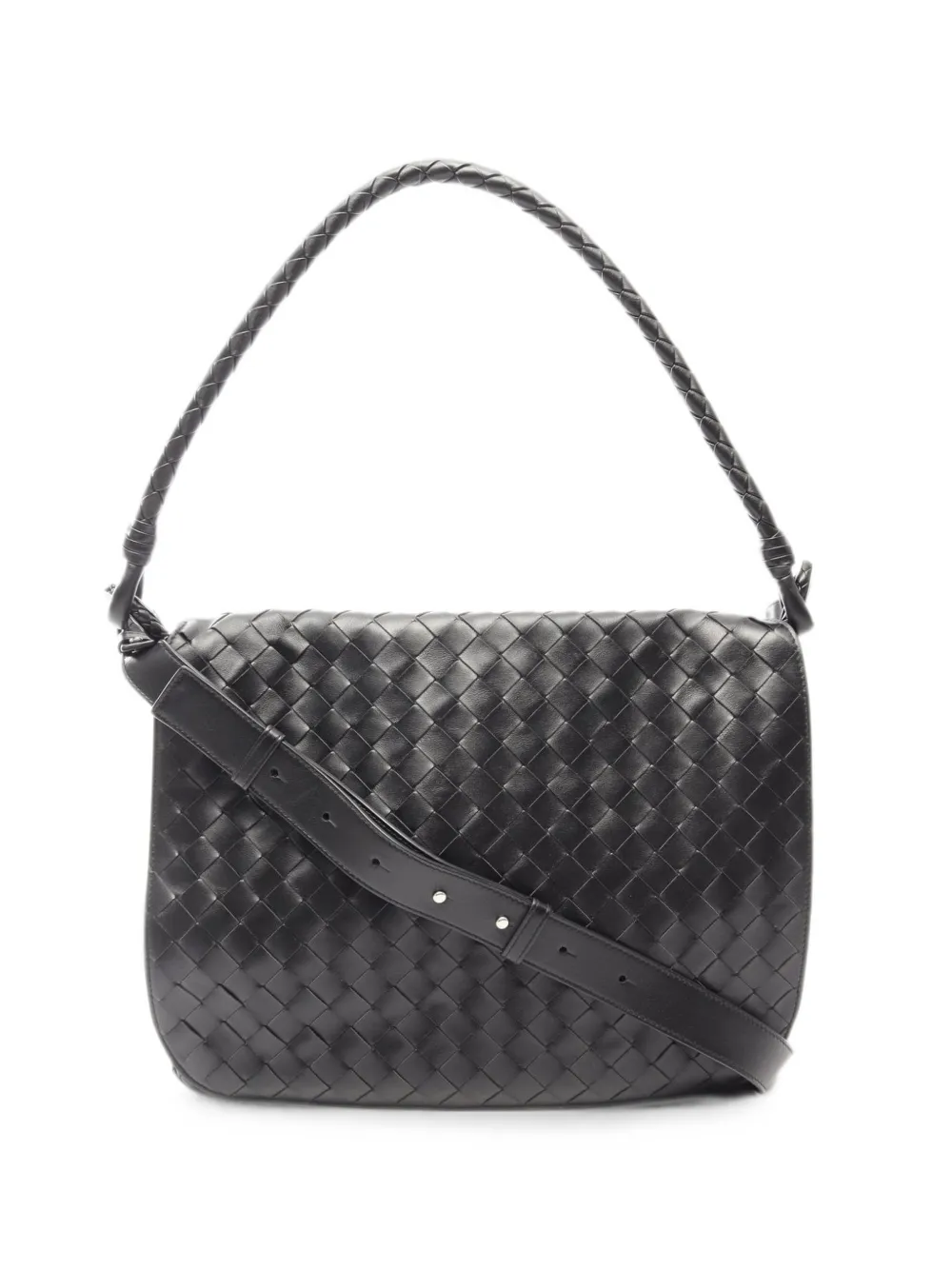 Bottega Veneta Pre-Owned 2010s Intrecciato messenger bag - Nero