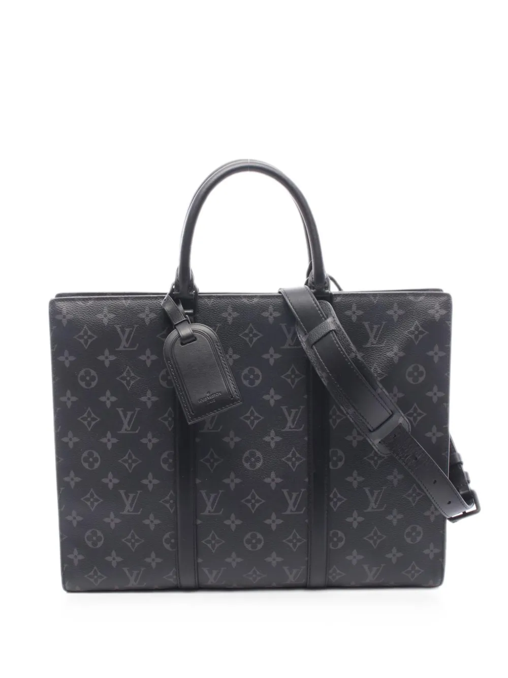 Louis Vuitton Pre-Owned 2020 Sac Plat 24H Monogram Eclipse briefcase - Nero