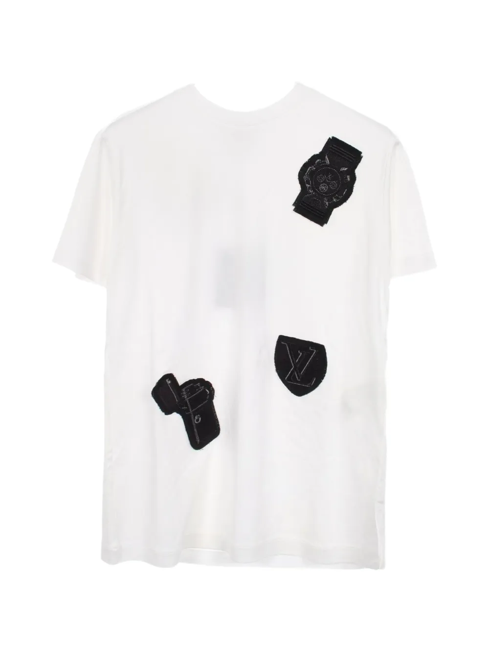 Louis Vuitton Pre-Owned 2000s patch-detail T-shirt - Bianco
