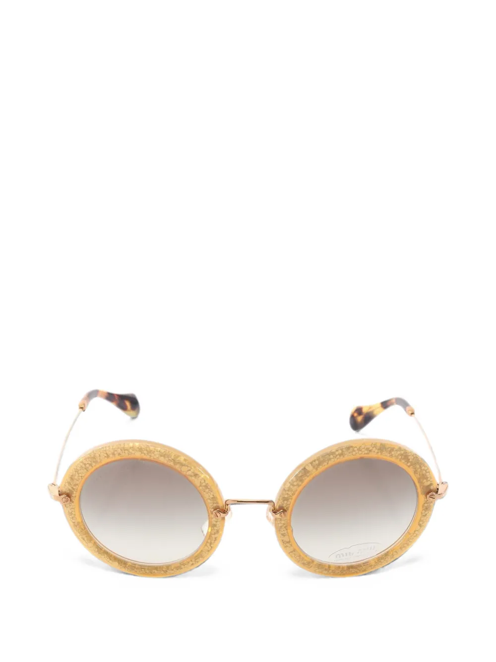 Miu Miu Pre-Owned 2010s round-frame sunglasses - Giallo