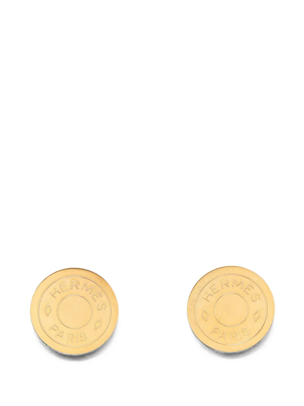 Hermès Pre-Owned 2010s Serie round earrings - Oro