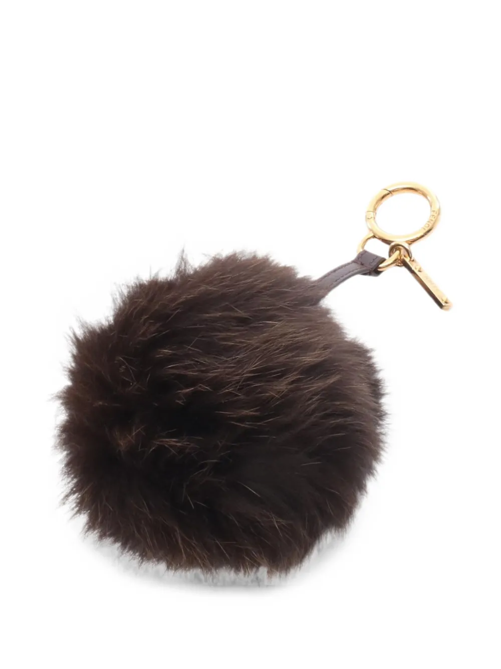 Fendi Pre-Owned 2010s pom-pom bag charm - Braun