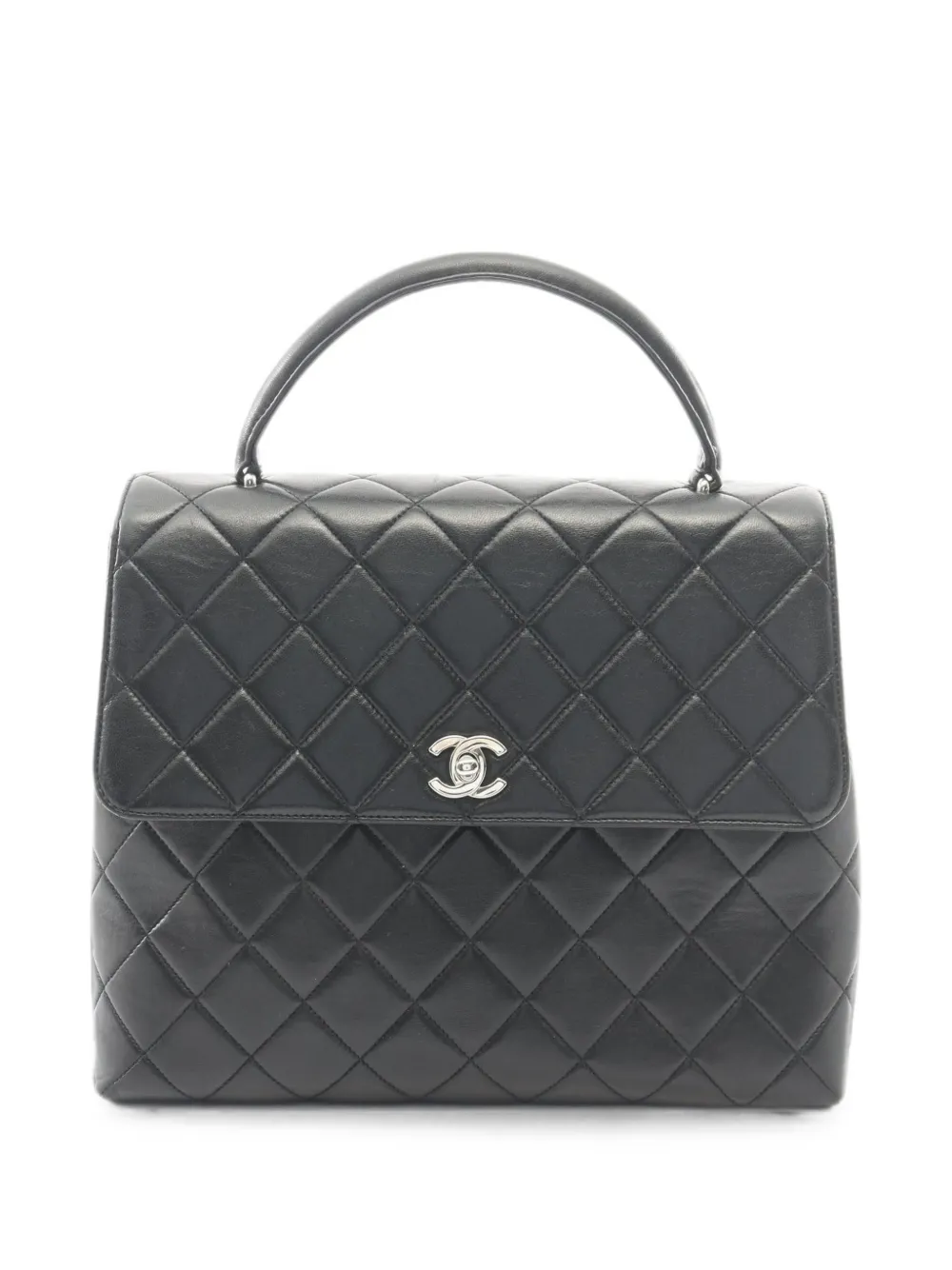 CHANEL Pre-Owned 2000-2002 Matelassé lambskin tote bag - Schwarz