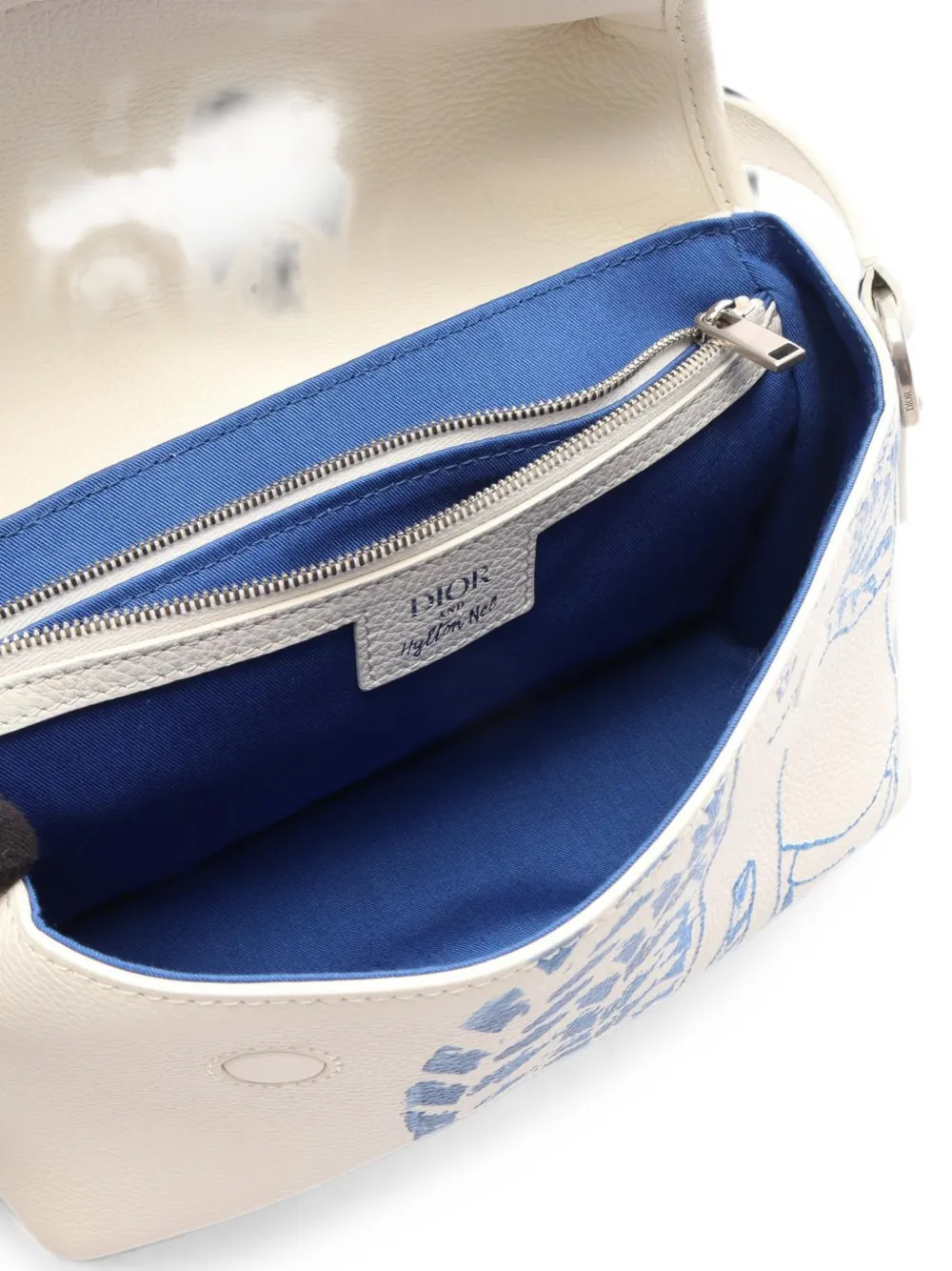 Christian Dior Pre-Owned x Hylton Nel 2010s messengertas Wit