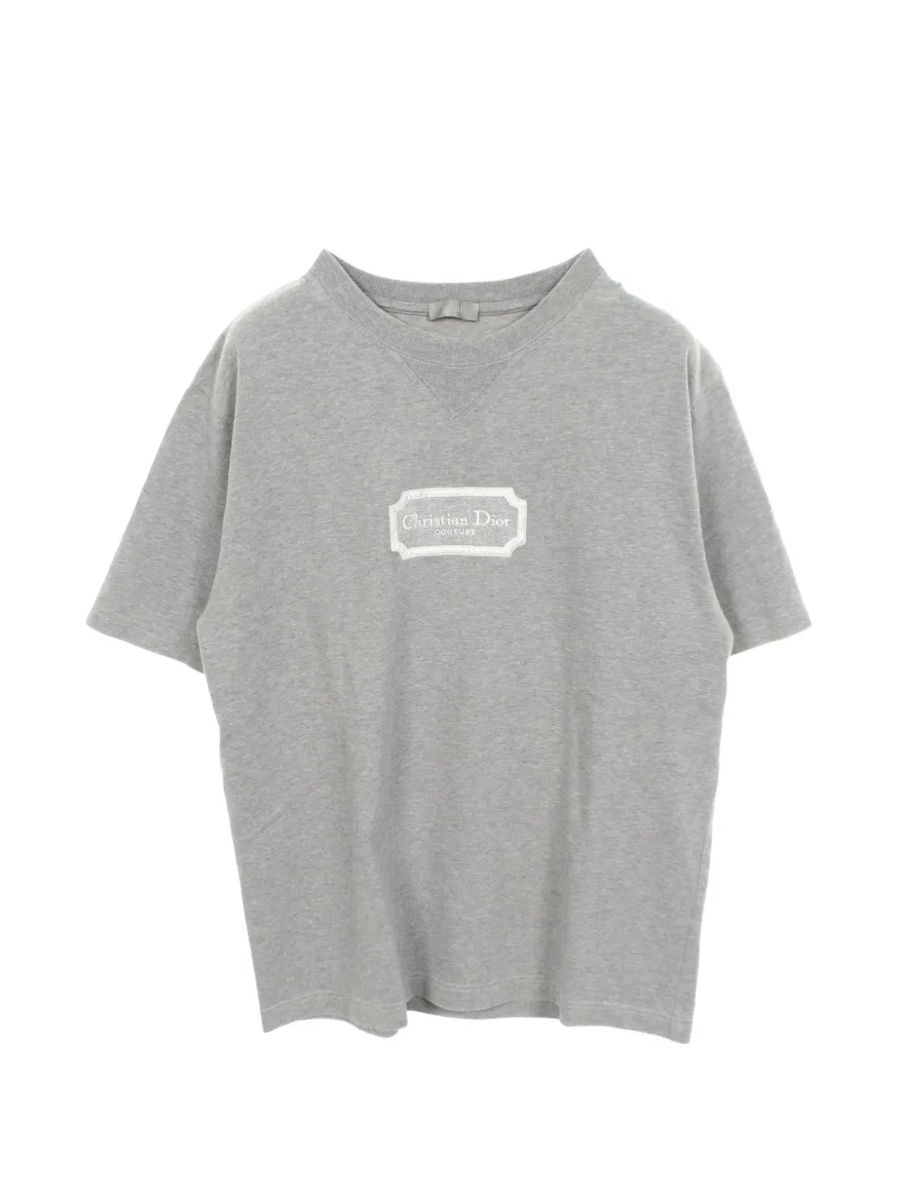 Christian Dior Pre-Owned 2010s logo-embroidered T-shirt - Grau