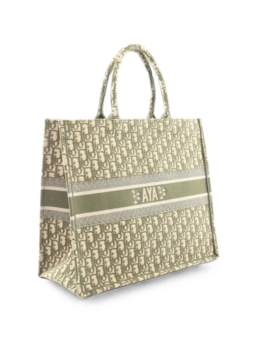 Dior Pre-owned 2000s Book Tote Oblique Tote Bag in Green, view 2