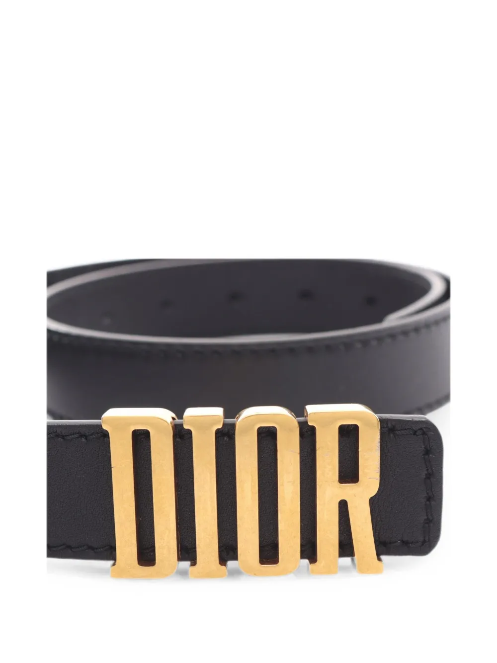 Christian Dior Pre-Owned 2010s logo-buckle leather belt - Schwarz