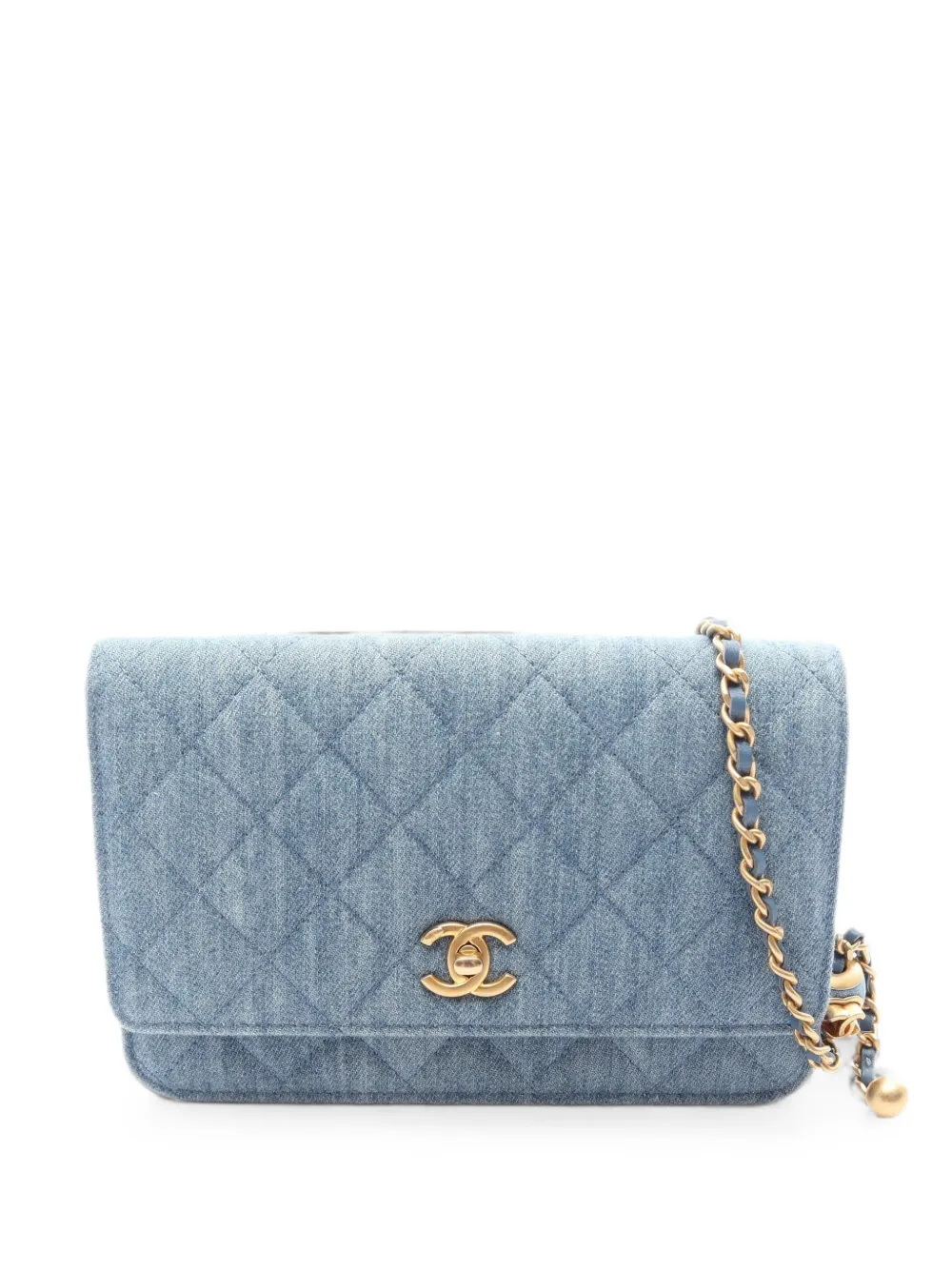 CHANEL Pre-Owned Pearl Crush matelassé chain mini bag - Blu