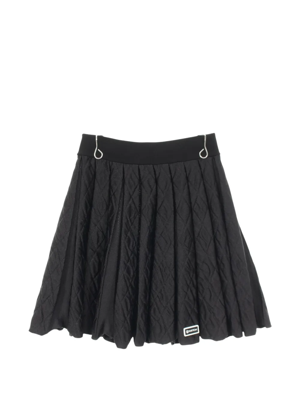 Pre-owned Louis Vuitton 2010s Pleated Quilted Mini Skirt In Black