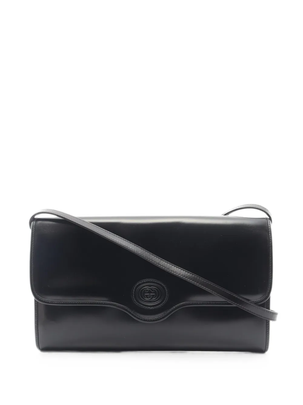 Gucci Pre-Owned 2000s Interlocking G leather shoulder bag - Schwarz