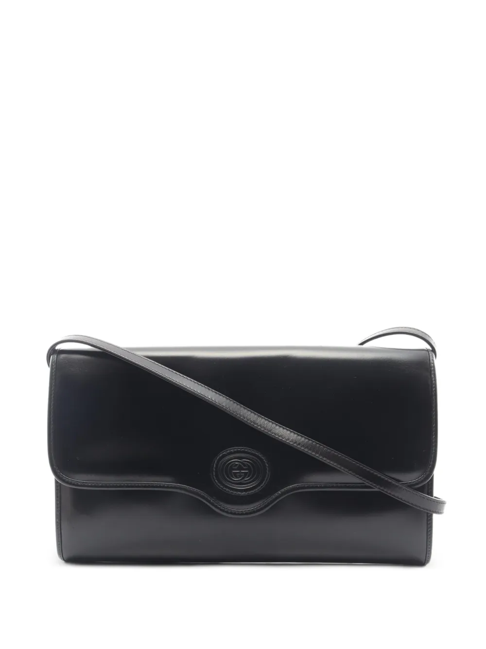 Gucci Pre-Owned 2000s Interlocking G leather shoulder bag - Nero